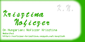 krisztina noficzer business card